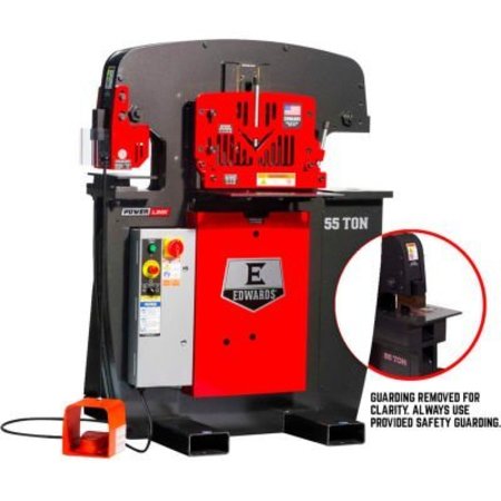 EDWARDS MFG CO. Edwards 55 Ton Ironworker 3 Phase, 230 Volt, PowerLink, Coper Notcher 55233512